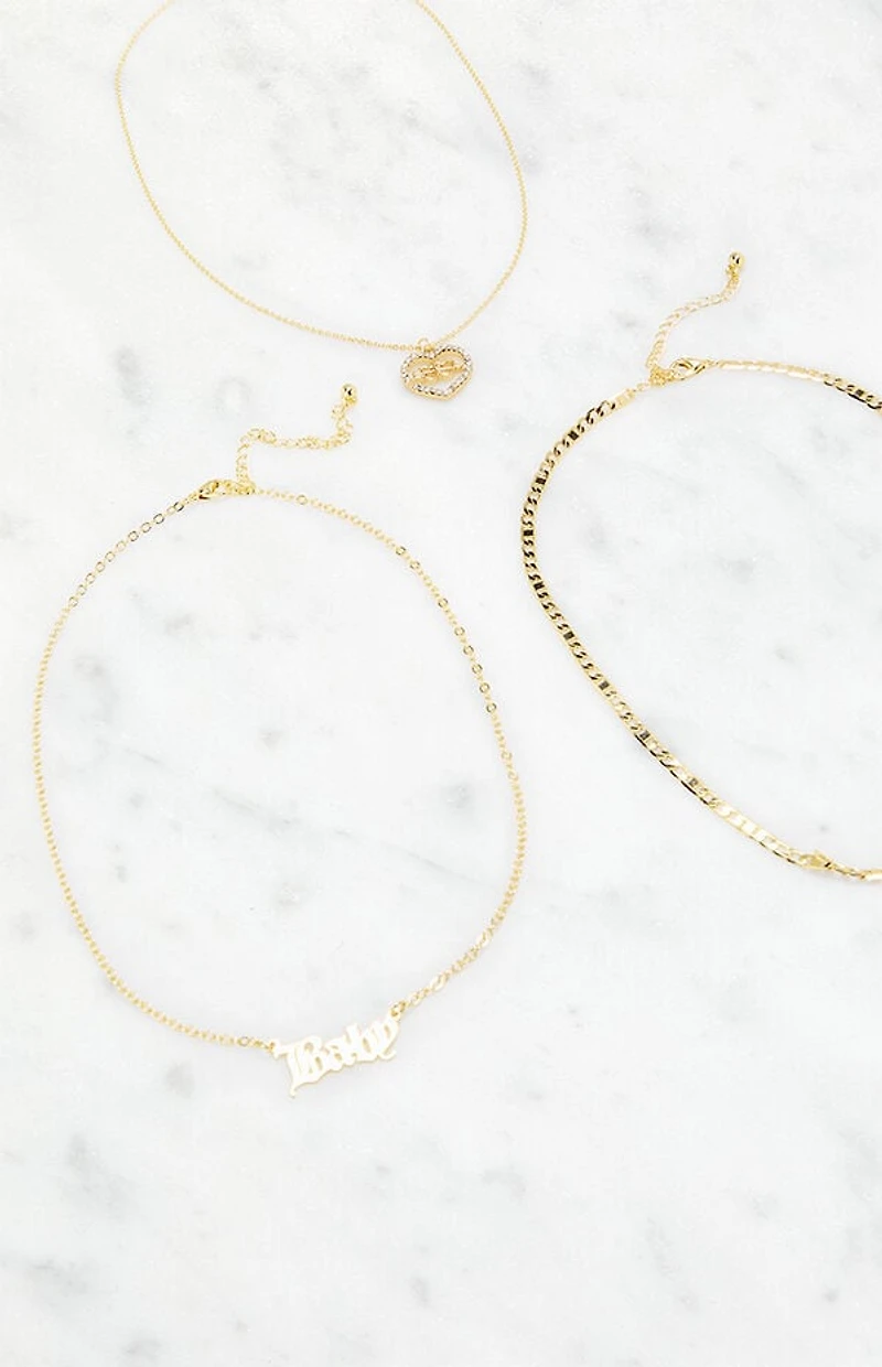 LA Hearts Baby Pendant Layered Necklace