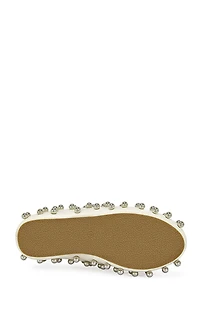 AZALEA WANG Women's Bone Darwinstud Faux Leather Mules