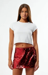 HYPE & VICE Oklahoma Sooners Sequin Mini Skirt