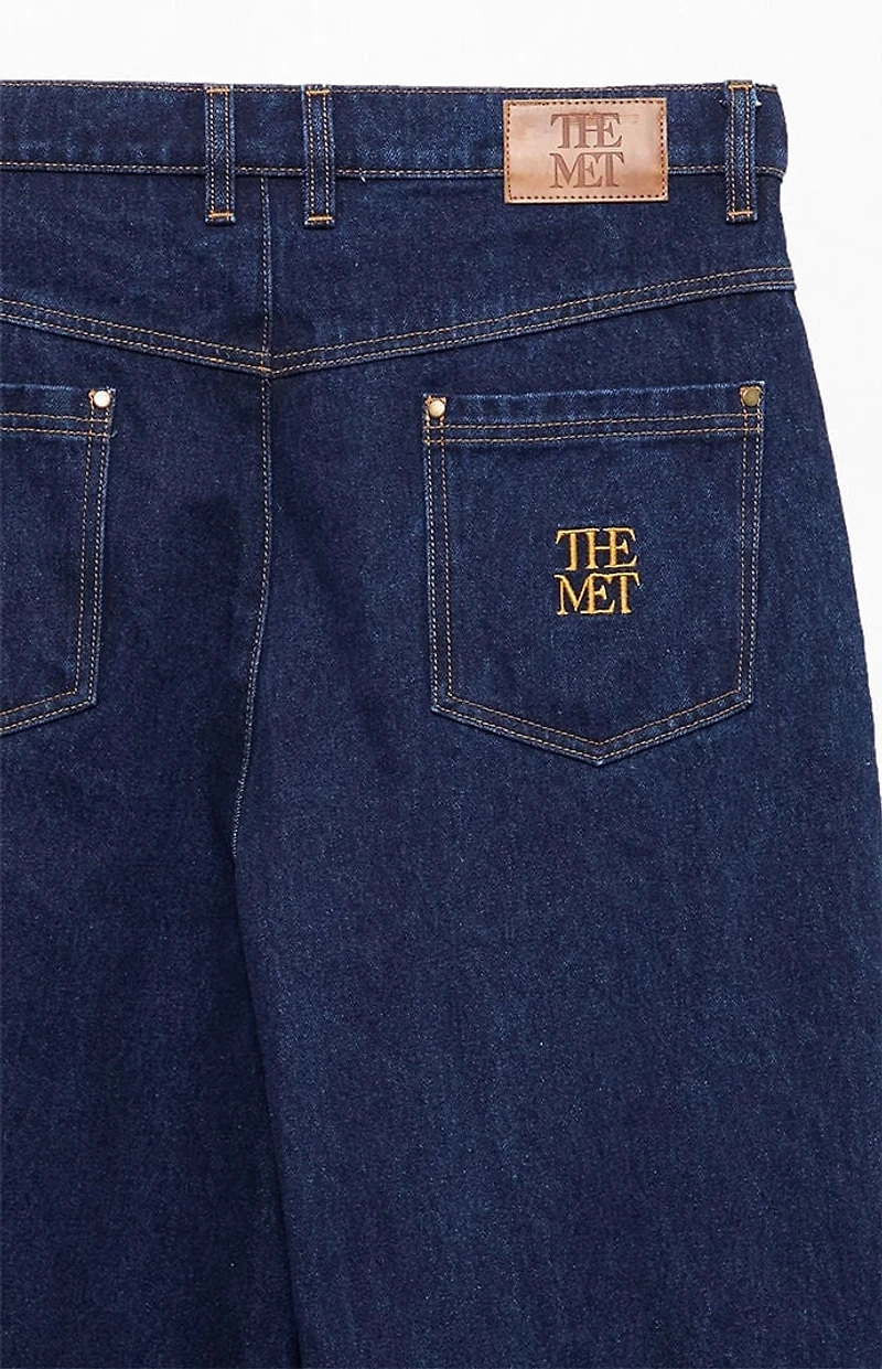 The Met x Pacsun Dark Blue Balloon Barrel Jeans