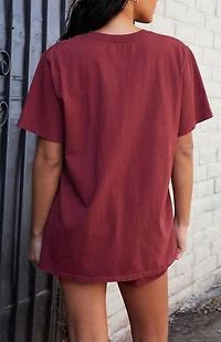 John Galt Burgundy Penelope Boston Oversized T-Shirt