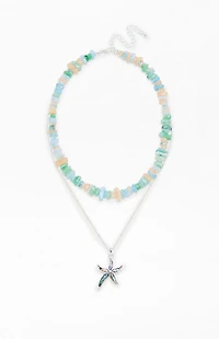 Pacsun Starfish Shell Layered Necklace