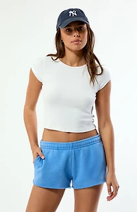 Pacsun Blue Ultra Soft Fleece Core Mini Sweat Shorts