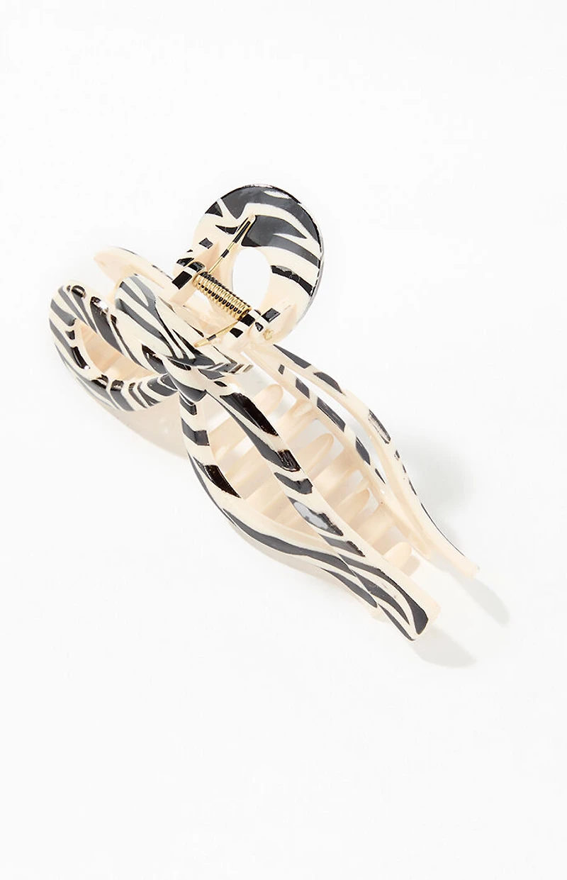 LA Hearts Zebra Bow Hair Claw Clip