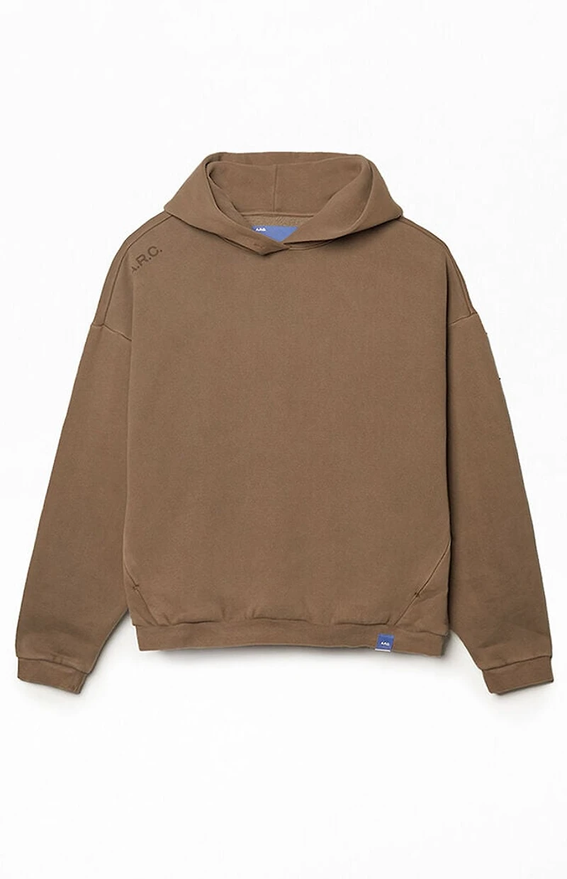 A.R.C. Brown Vintage Wash Heavyweight Fleece Hoodie