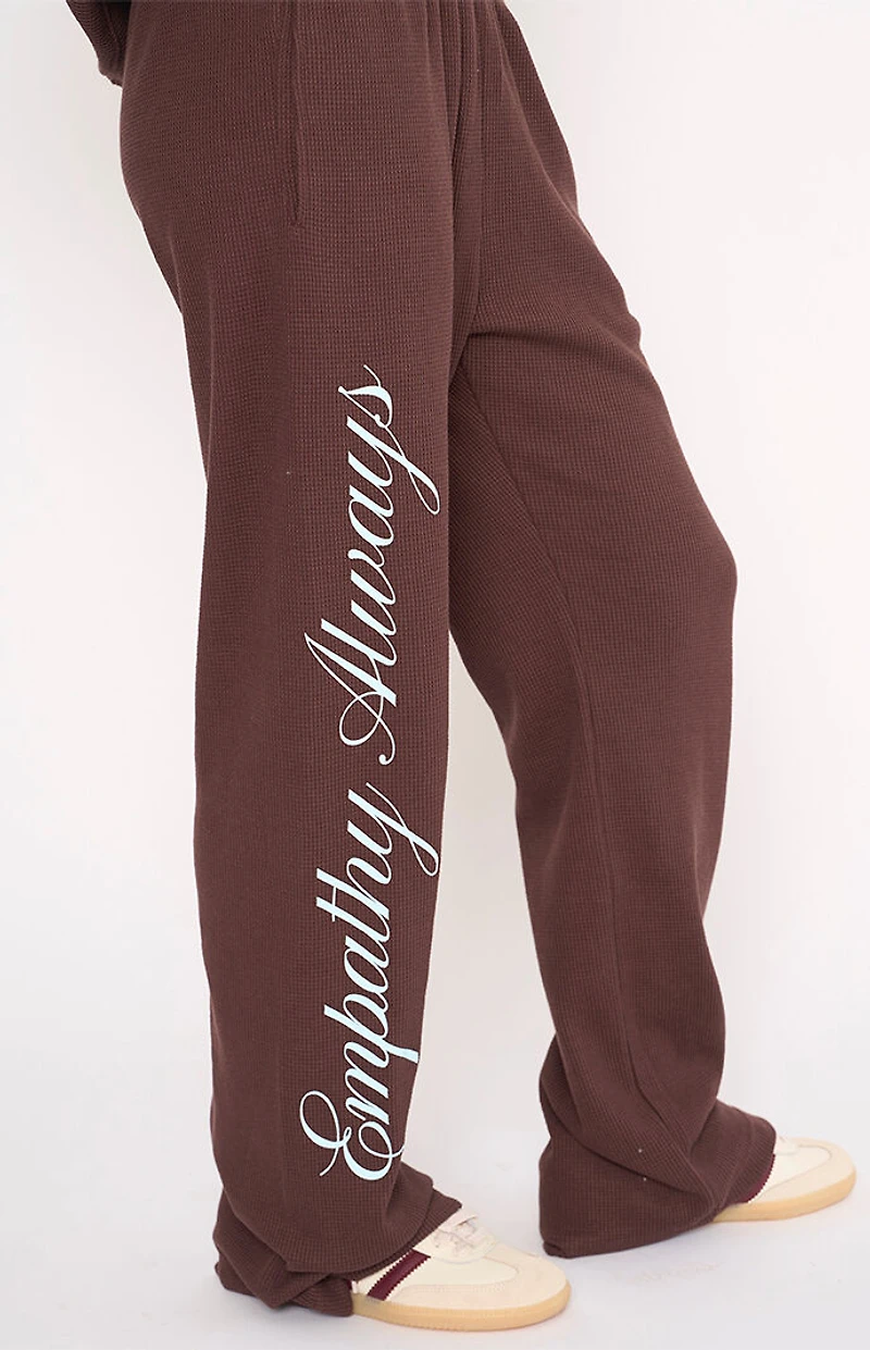 THE MAYFAIR GROUP Empathy Always Waffle Knit Baggy Sweatpants