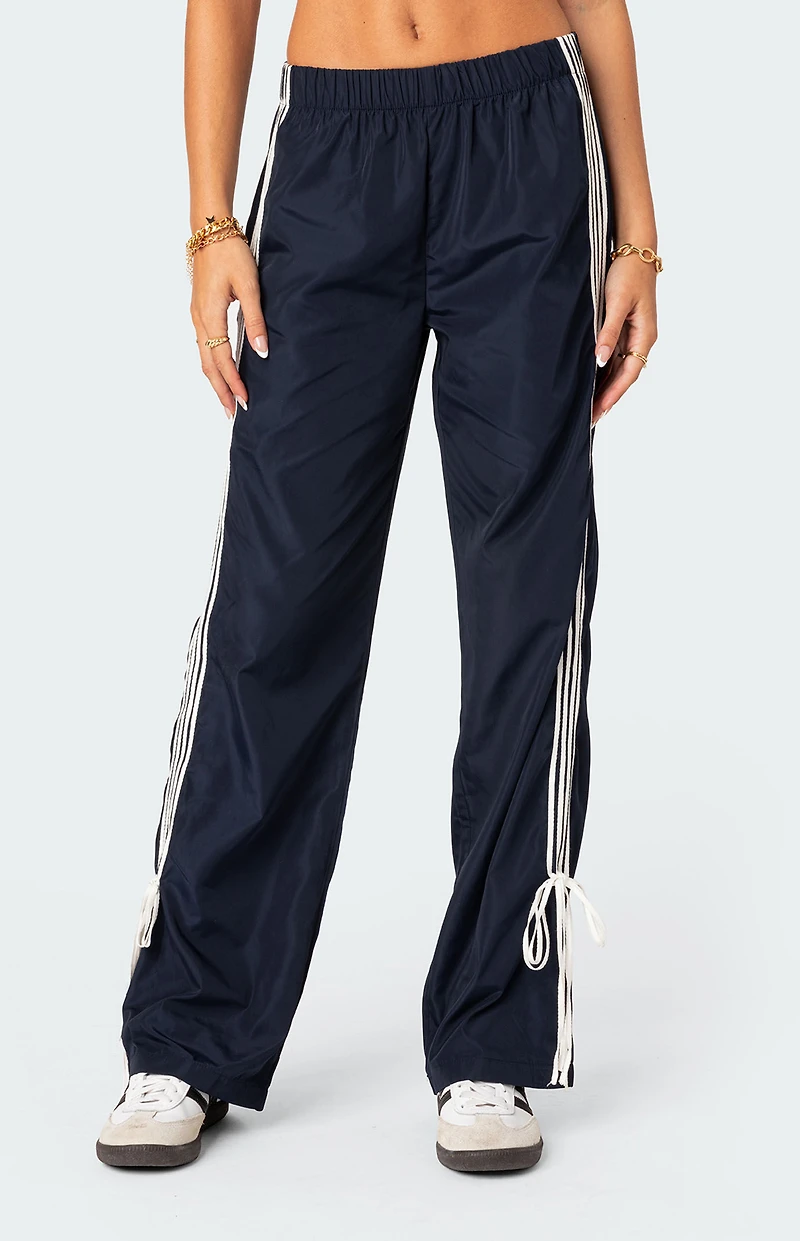 Edikted Remy Bow Ribbon Track Pants