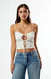 Your Favorite Noa Ruffle Tie Front Tank Top