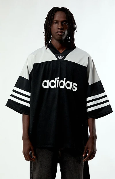 adidas Adicolor Black Oversized Football Jersey