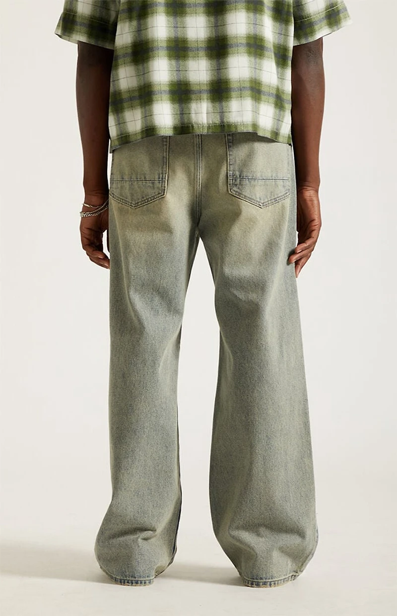 Pacsun Blake Extreme Baggy Jeans Light Blue Tinted