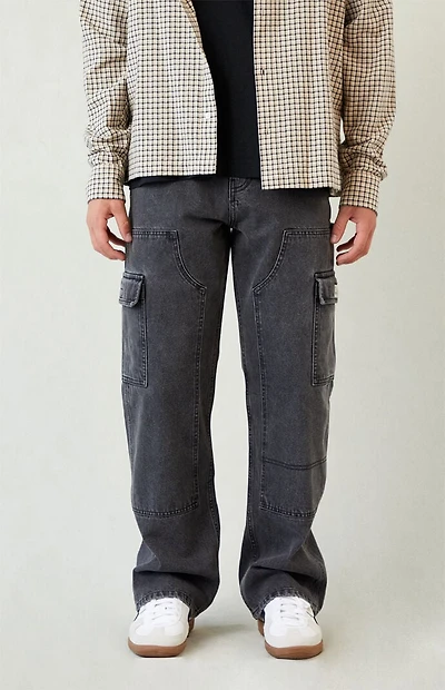 Pacsun Dylan Baggy Jeans Cargo Carpenter Faded Black