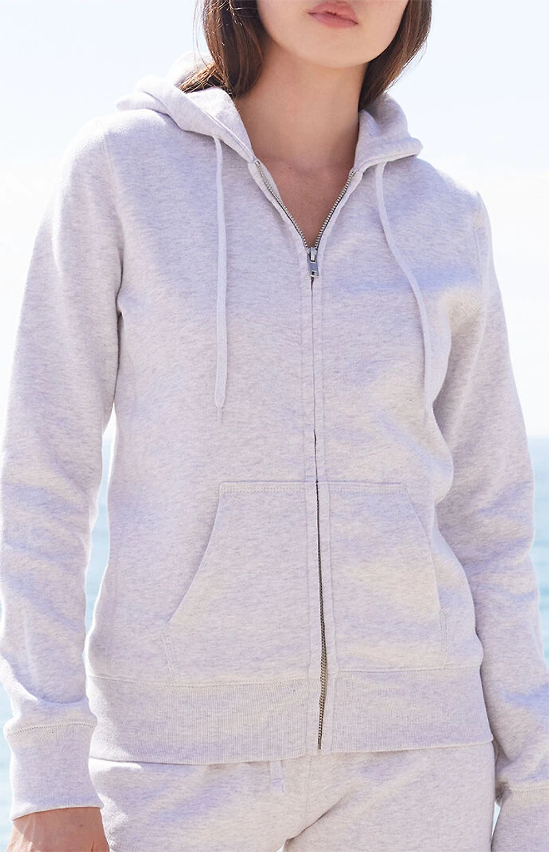 John Galt Light Gray Zip Up Hoodie