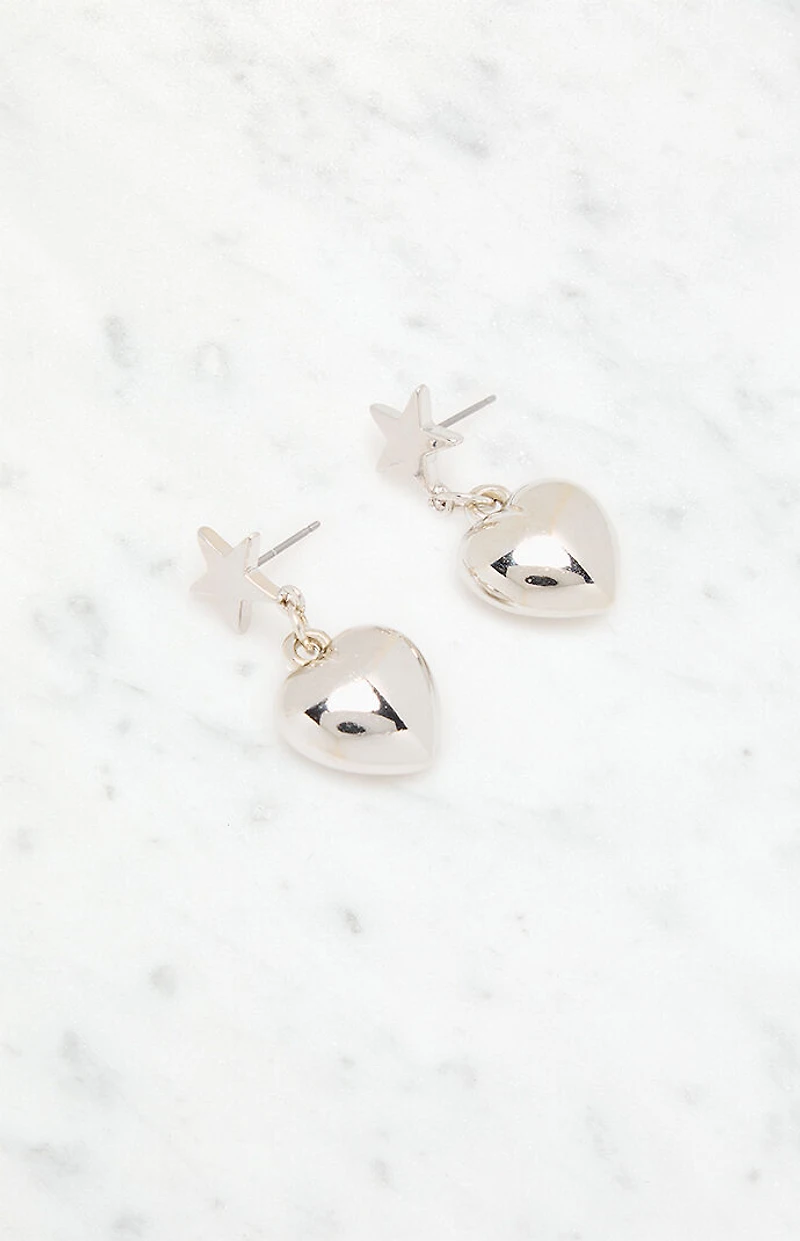 LA Hearts Star Heart Drop Earrings