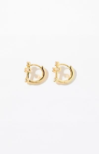 Pacsun Gold Cross Huggie Hoop Earrings