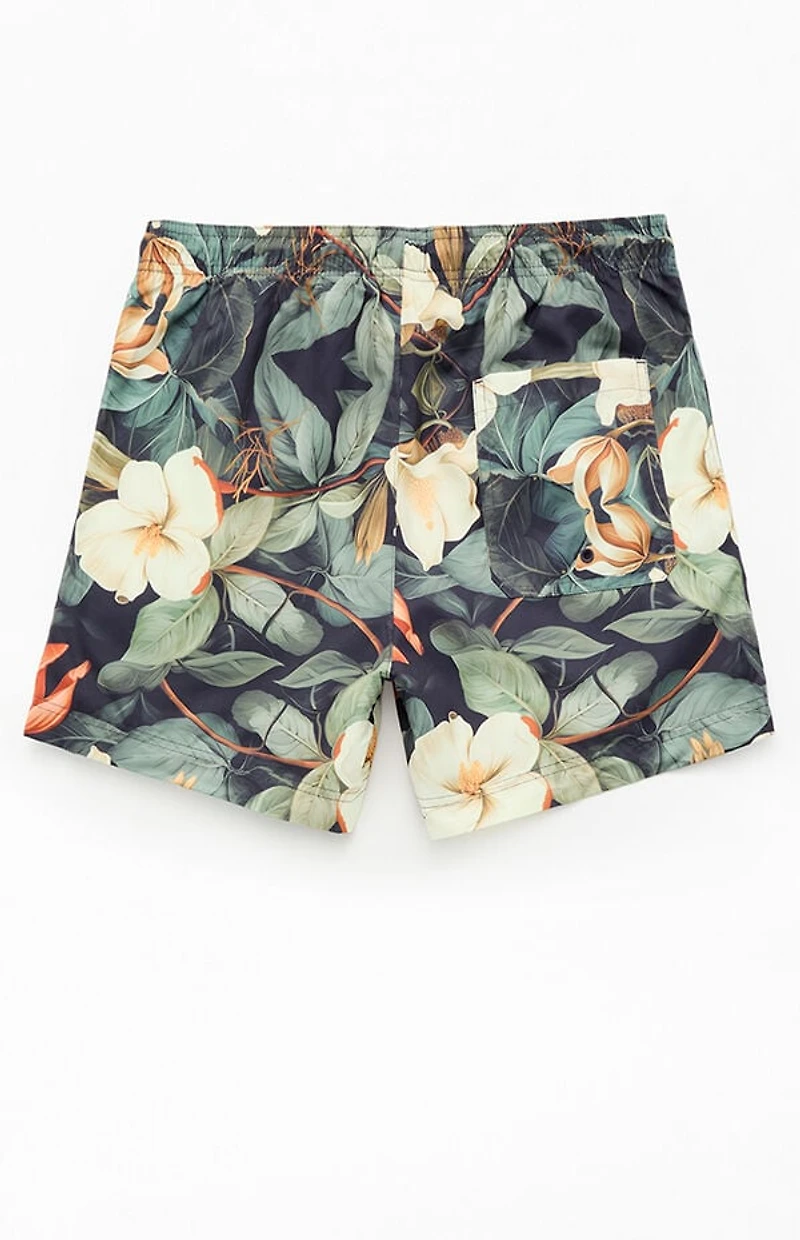 Pacsun Flores AOP 4.5" Swim Trunks