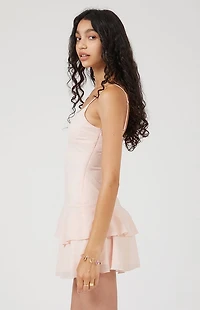 Beverly and Beck Ruffle Tiered Mini Dress