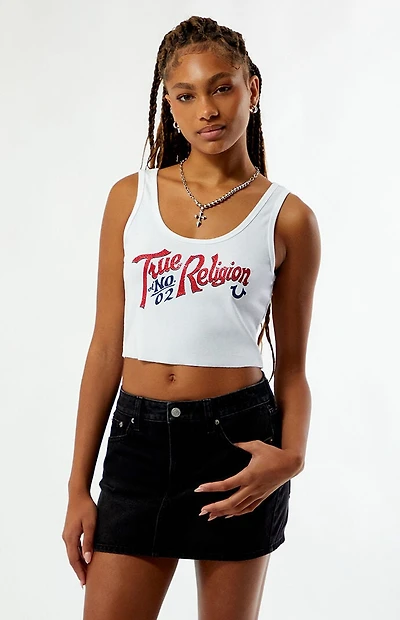 True Religion Crystal Vintage Ribbed Tank Top