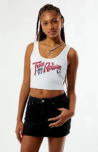 True Religion Crystal Vintage Ribbed Tank Top