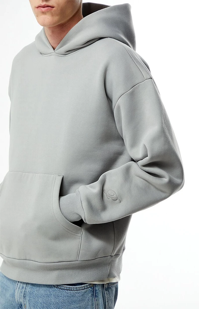 Pacsun Silver Solid Pullover Hoodie