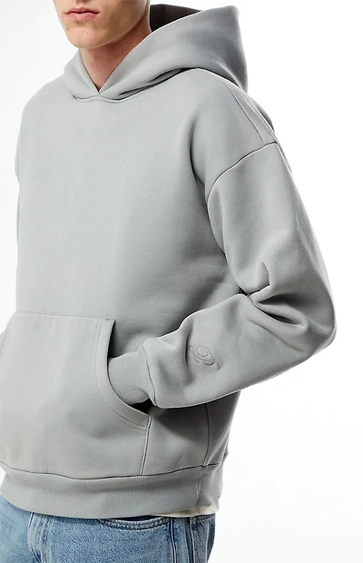 Pacsun Silver Solid Pullover Hoodie