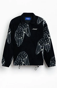 Awake NY Dice Print Fleece Quarter Zip Sweatshirt
