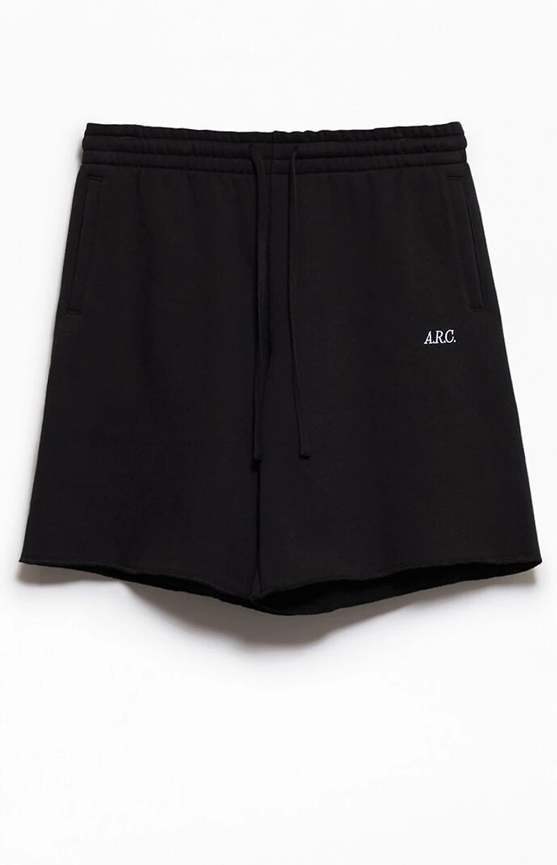 A.R.C. Black Standard Long Fleece Sweat Shorts