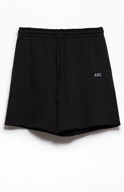 A.R.C. Black Standard Long Fleece Sweat Shorts