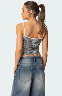 Edikted Camo Contrast Tank Top
