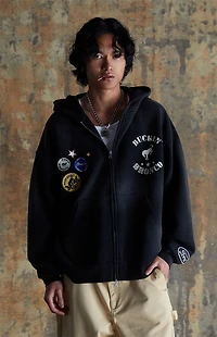 FORD Black Buckin Bronco Full Zip Hoodie