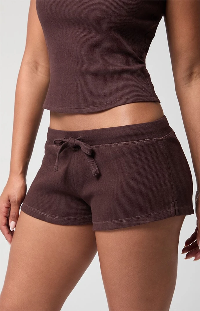 PAC 1980 Active Aspen Waffle Knit Drawstring Shorts