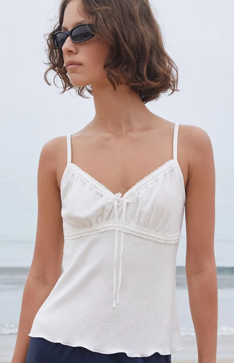 John Galt White Arden Tank Top