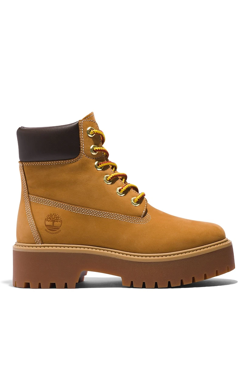 Timberland Women's Wheat Stone Street 6inch Lace-Up Waterproof Boots