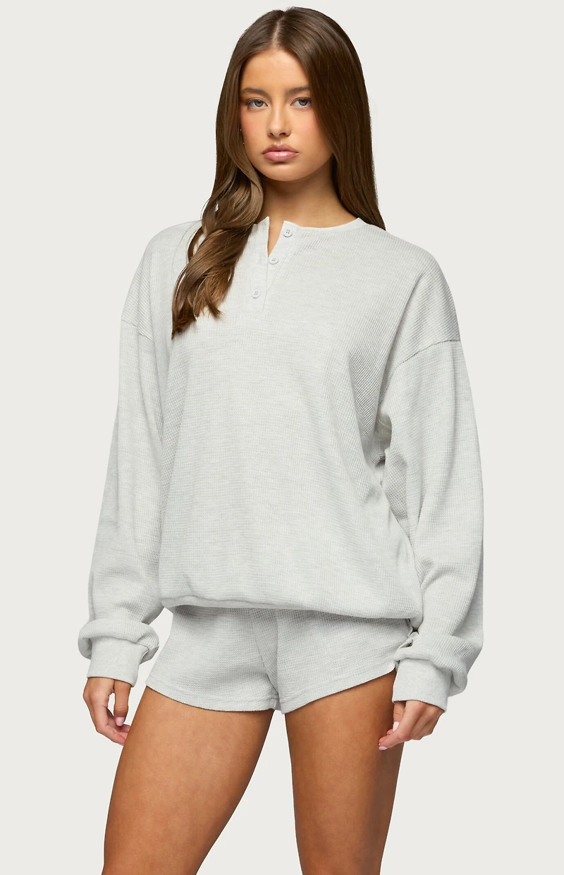 Edikted Baila Waffle Henley Top