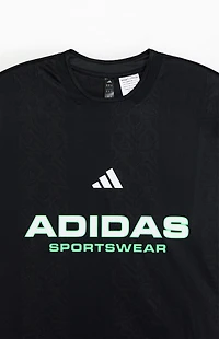 adidas Black Jacquard T-Shirt