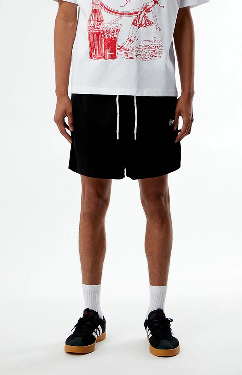 Coca Cola By Pacsun Black Logo Mesh Shorts