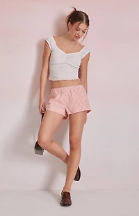 Beverly and Beck Embroidered Micro Shorts