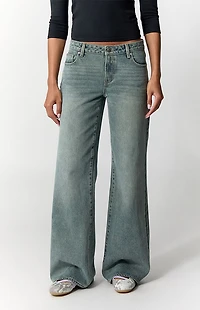 Pacsun Casey Low Rise Baggy Jeans Medium Wash Blue