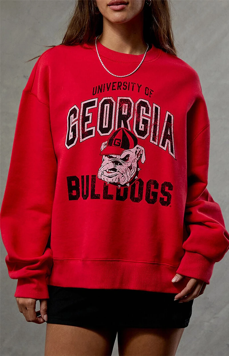 WILD COLLECTIVE Georgia Bulldogs Crew Neck Sweatshirt
