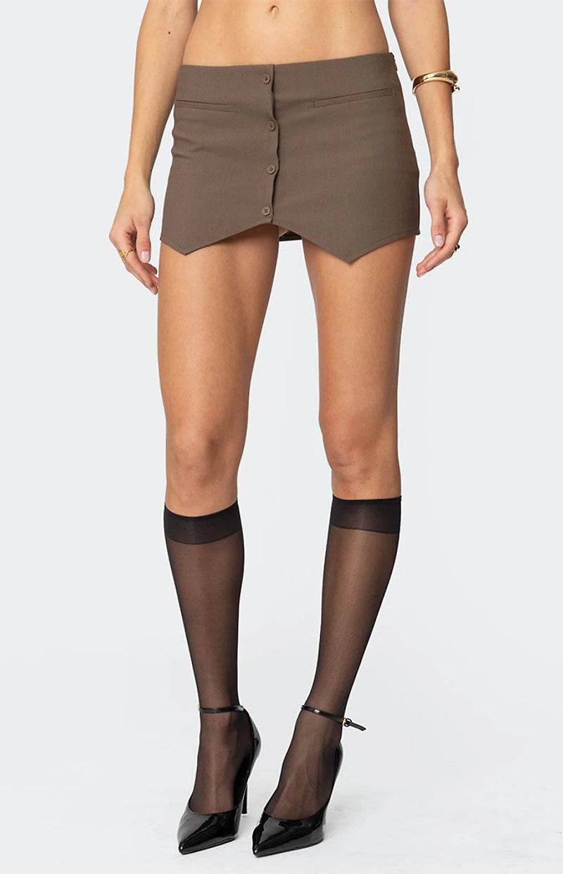 Edikted Ellis Buttoned Up Mini Skort