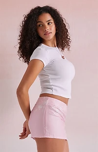 Beverly and Beck Embroidered Micro Mini Skirt