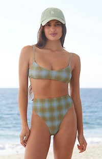 Thrills Plaid Ansley Tank Bikini Top