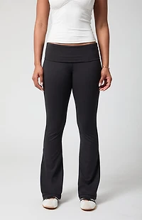 PAC 1980 WHISPER Active Fold-Over Waistband Flare Yoga Pants