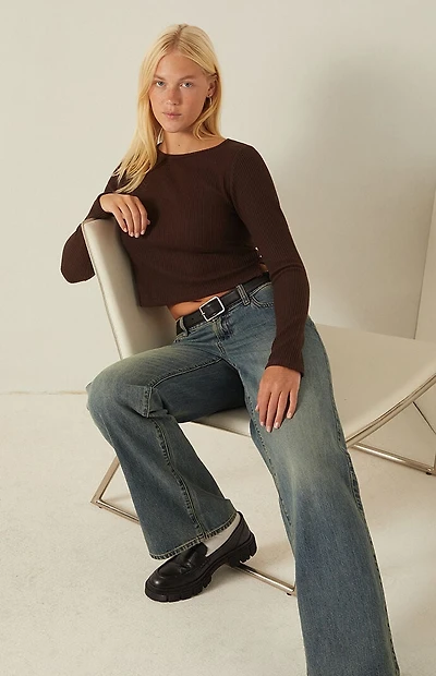 Your Favorite Waffle Knit Long Sleeve Top