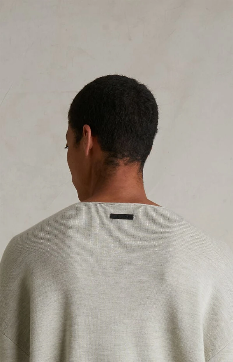 Fear of God ESSENTIALS Heather Stone Merino Wool Crew Neck Sweater