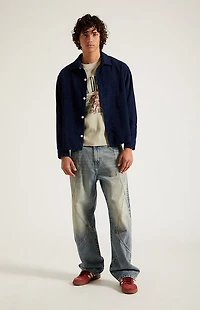 Pacsun Dylan Baggy Jeans Seamed Medium Blue