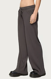 Edikted Cicilia Straight Leg Ribbed Pants