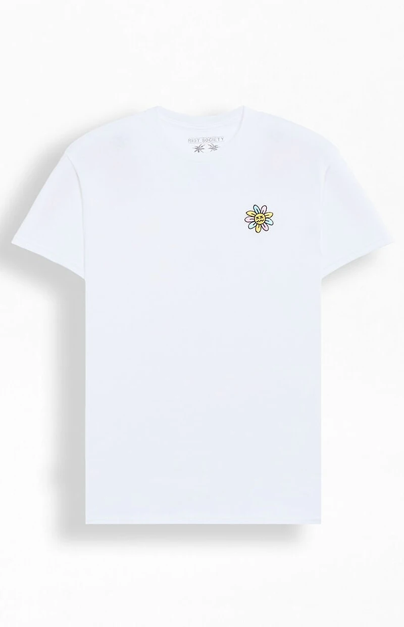 Riot Society Smiley Floral Embroidered T-Shirt