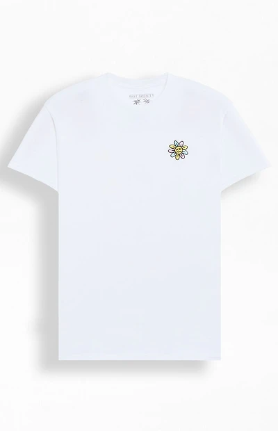 Riot Society Smiley Floral Embroidered T-Shirt