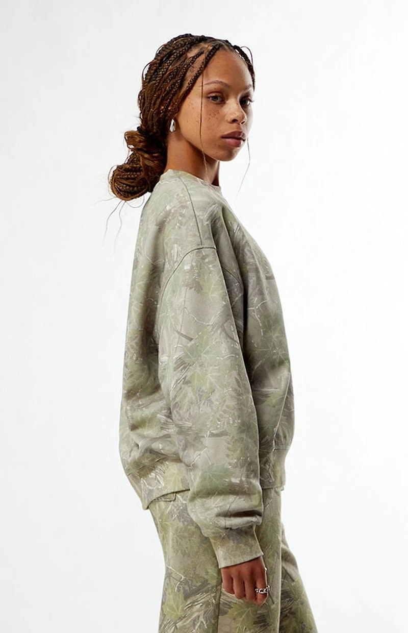Pacsun Tree Camo Crew Neck Sweatshirt
