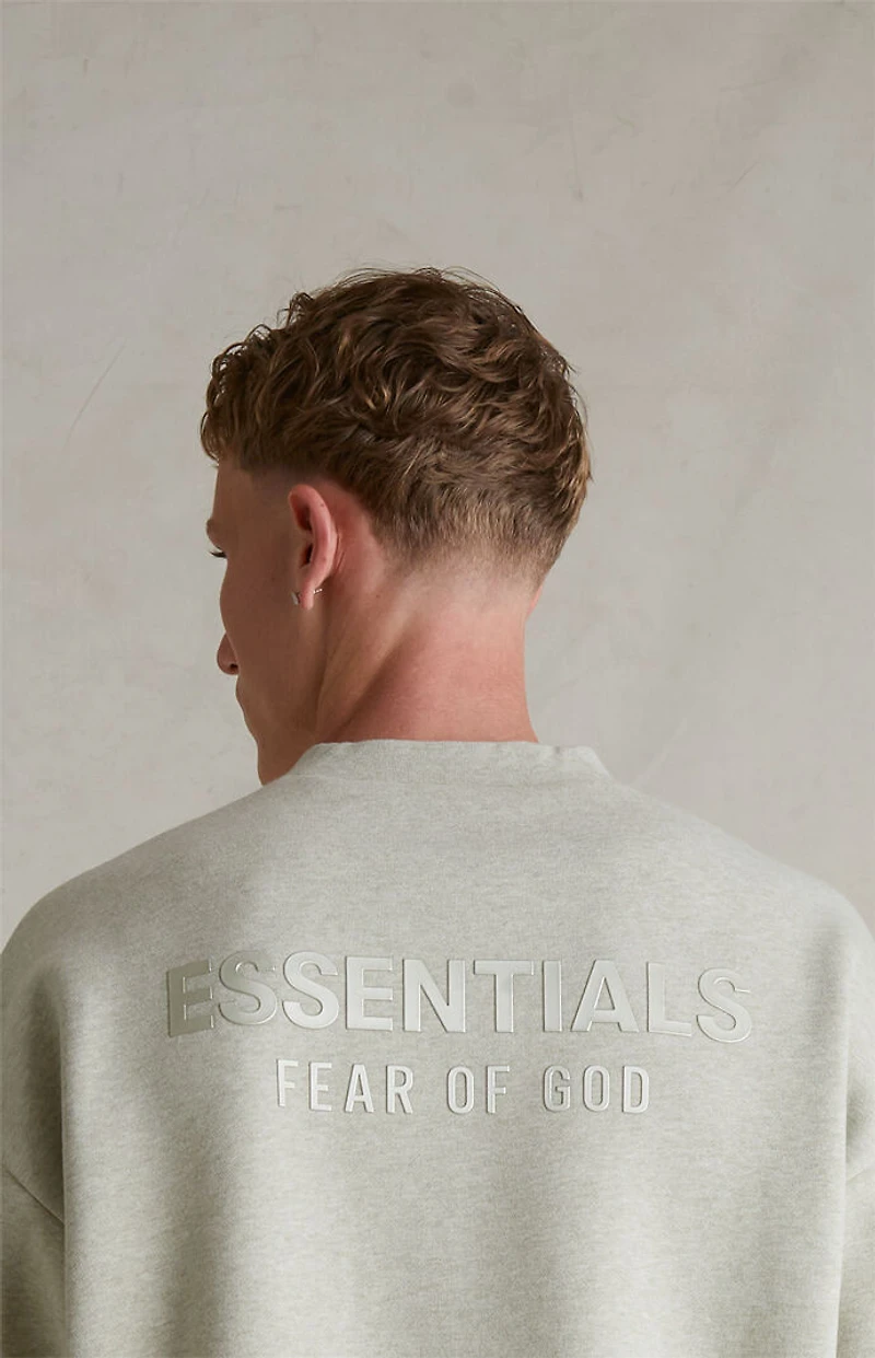 Fear of God ESSENTIALS Heather Stone Classic Fleece Crew Neck Sweatshirt